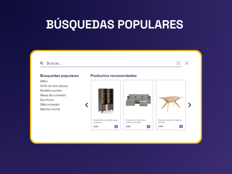 Busquedas populares y productos recomendados