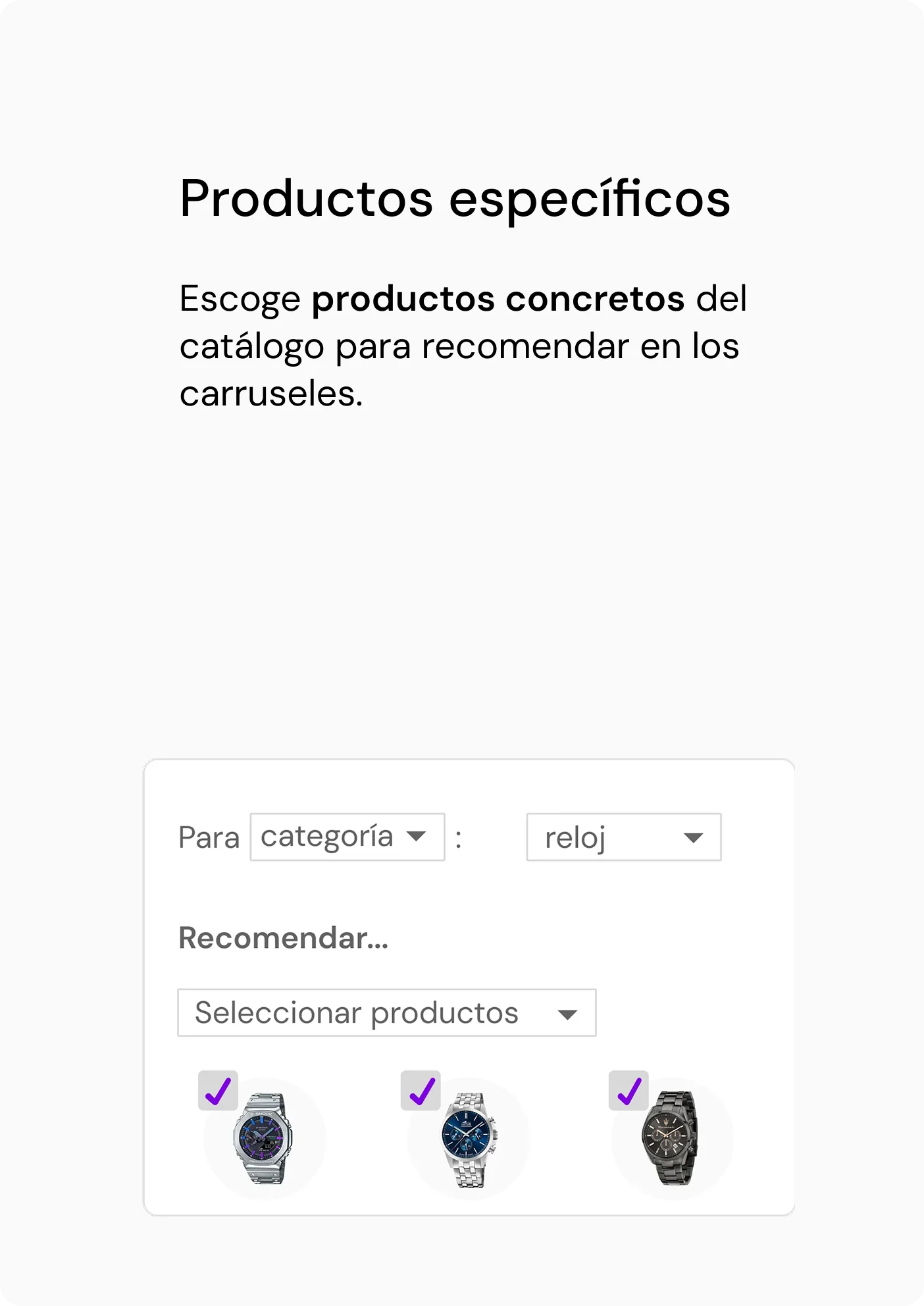 Productos específicos