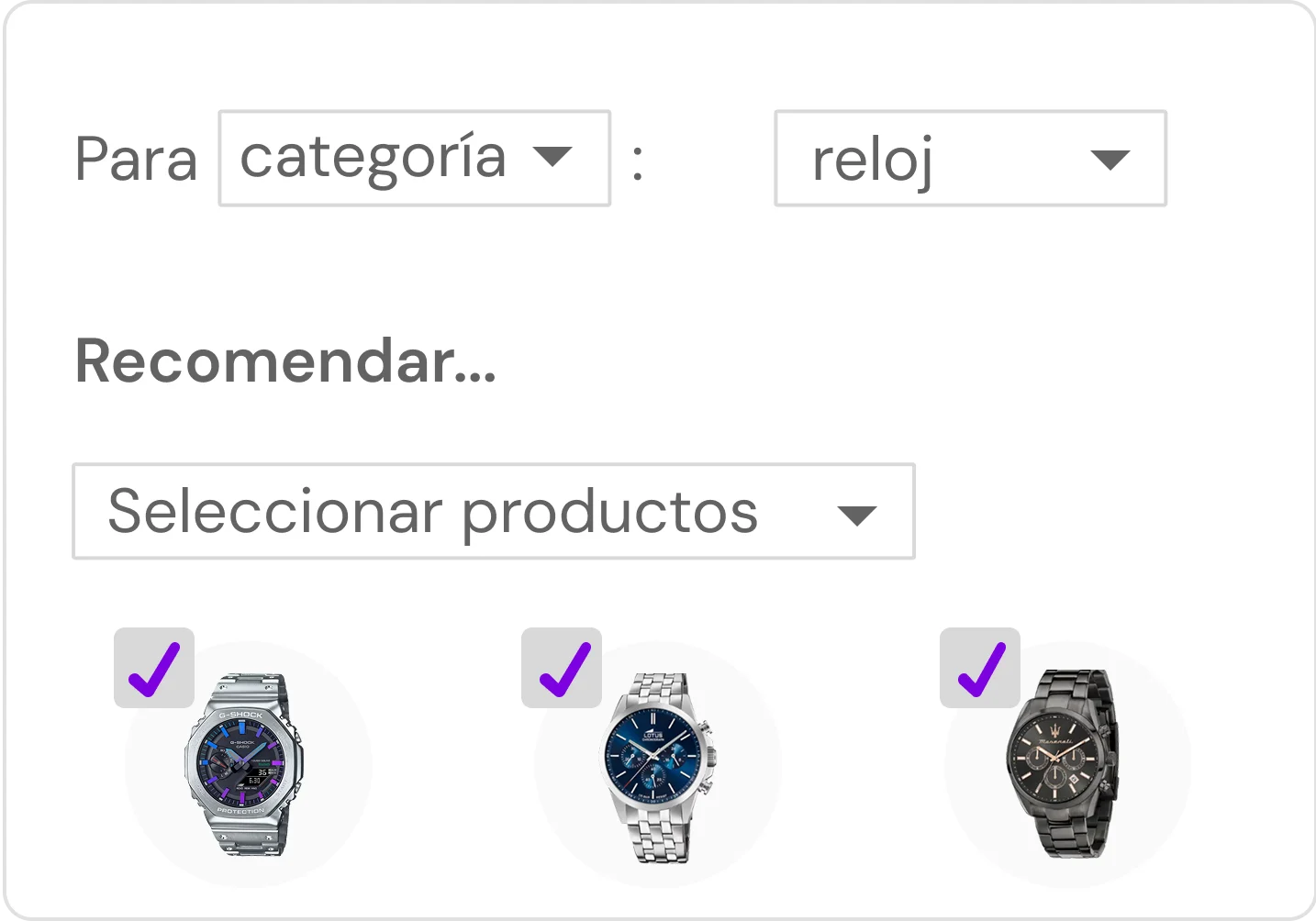 Productos específicos