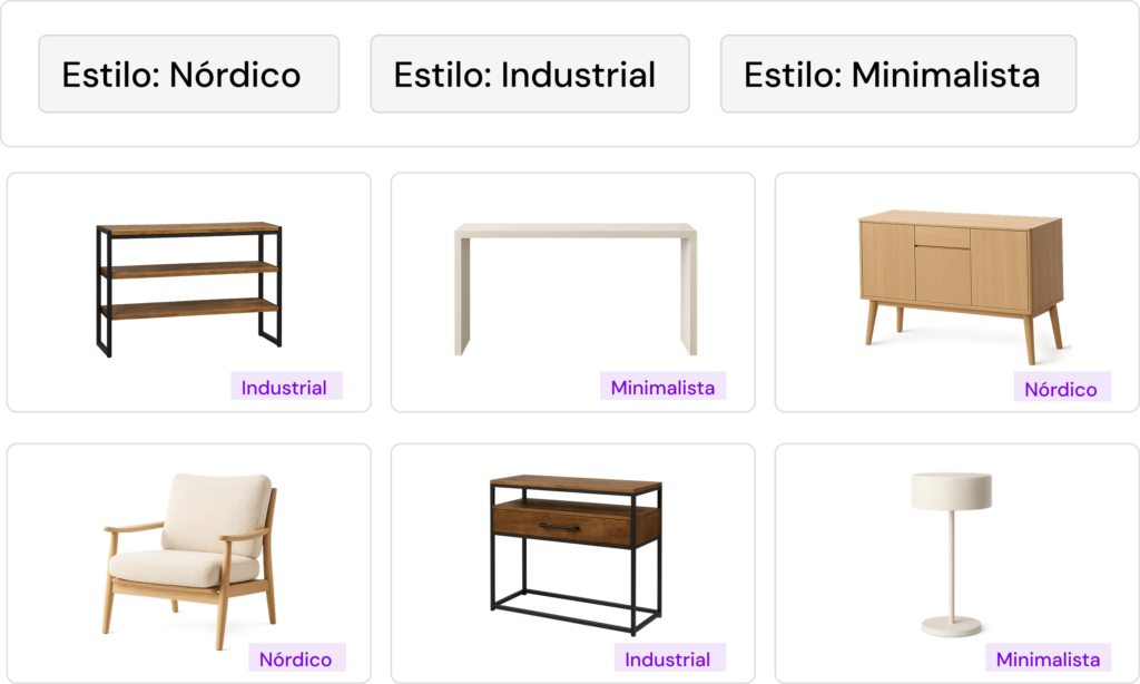 buscador para ecommerce de muebles -estilos-Kimera-Technologies