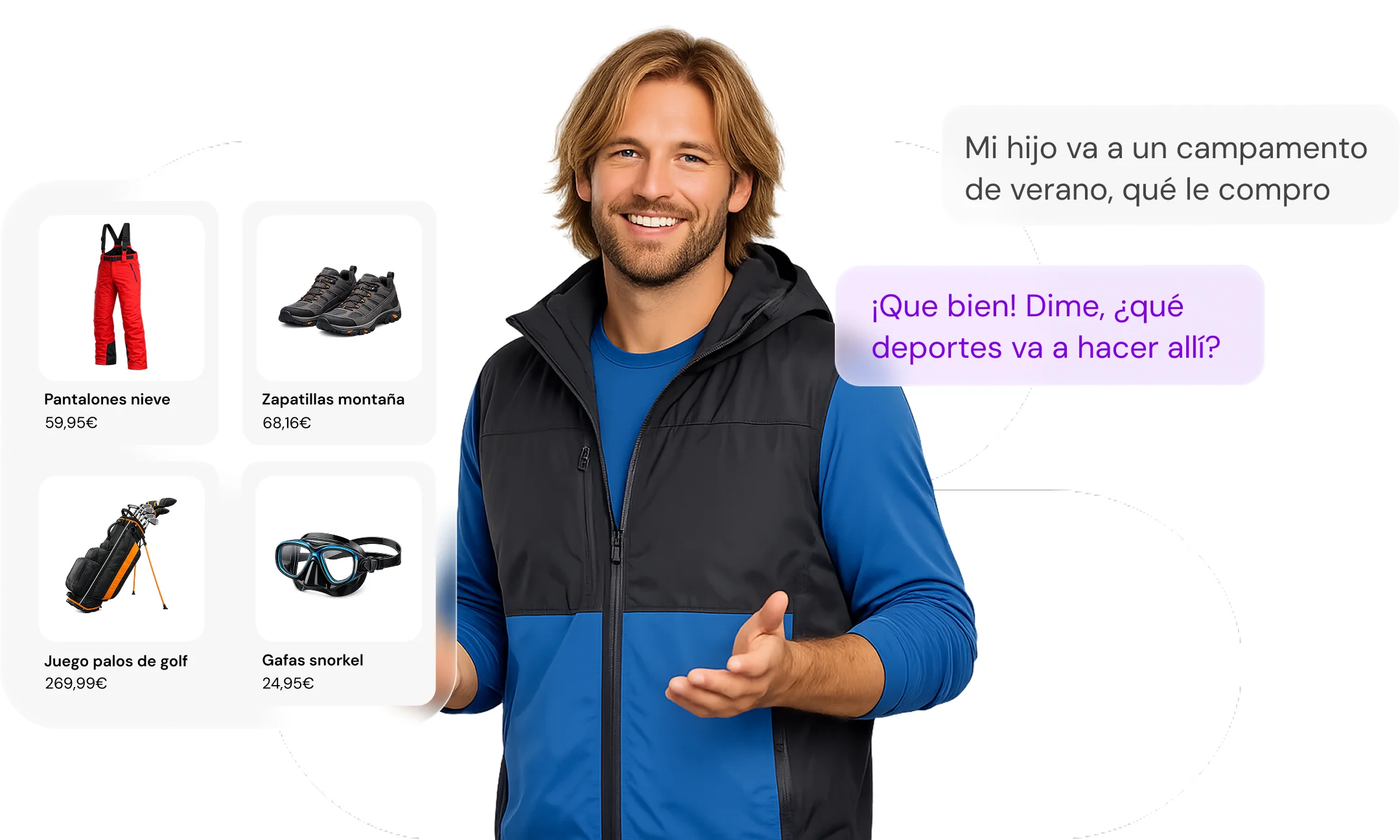 asistente de compras para ecommerce de deporte y outdoor