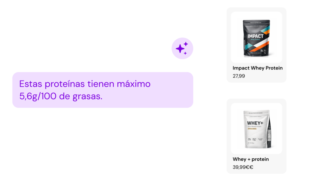 compara etiquetas Asistente de compra para eCommerce de Farmacia y Nutrición