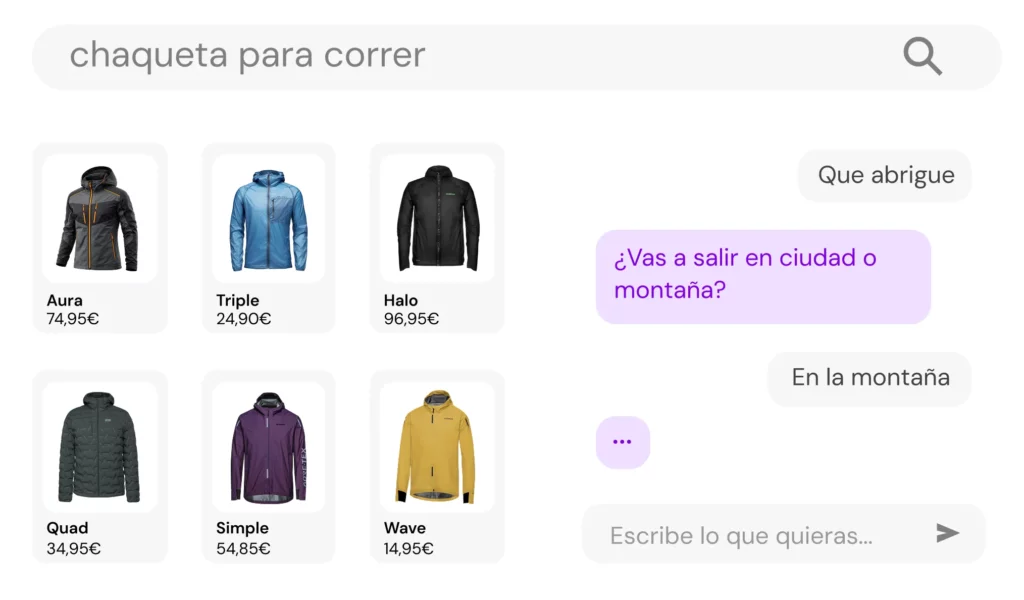 eleccion depende del contexto asistente de compra de Kimera