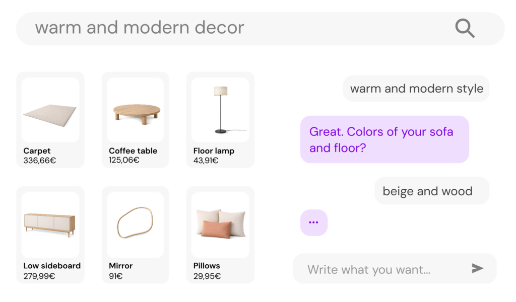 dont know if it looks good - shopping assistant for home ecommerce - kimera